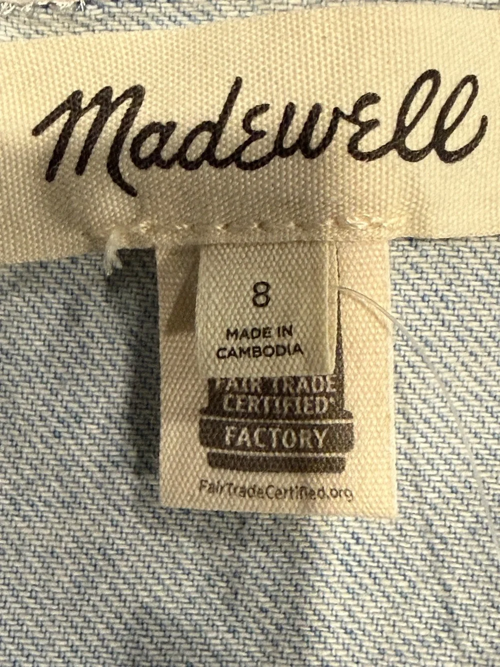 Madewell Light Blue Denim Button Tank - Picture 3 of 4
